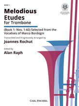 MELODIOUS ETUDES FOR TROMBONE #1 REVISED EDITION Book with Online Audio cover